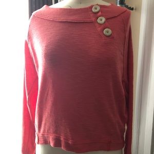 Free People slub jersey knit top size S